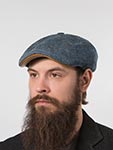 Кепка STETSON арт. 6833101 8-PANEL CAP LINEN (синий)